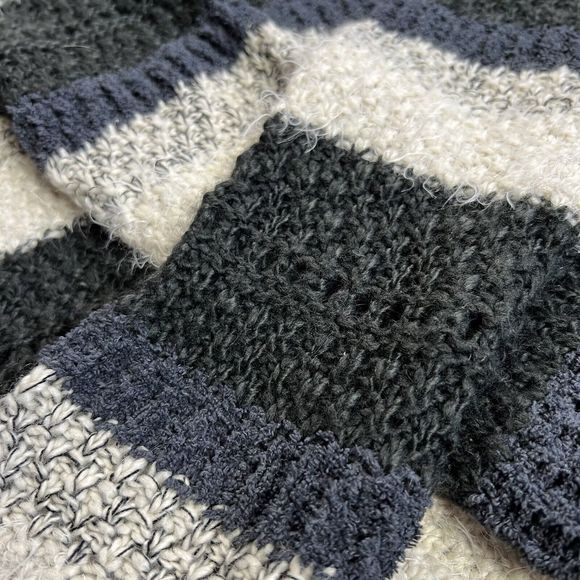 HOUSE of HARLOW 1960 Striped Cardigan Mixed Stitch Wool Sweater Women's One Size - Picture 8 of 9